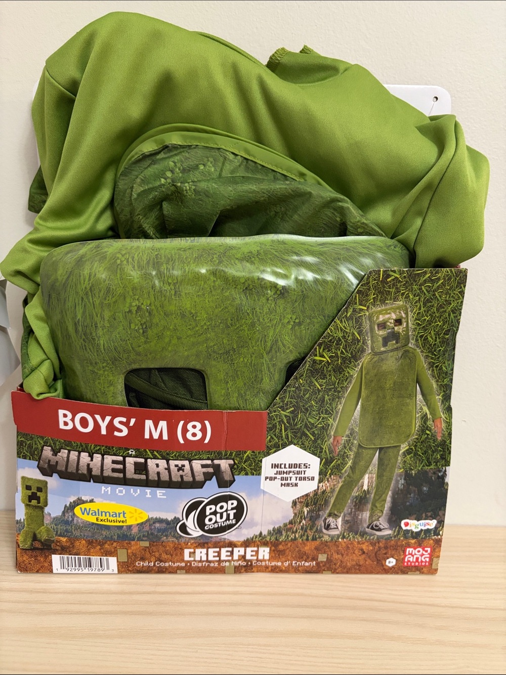 Minecraft Movie New! Creeper pop-out costume size 8